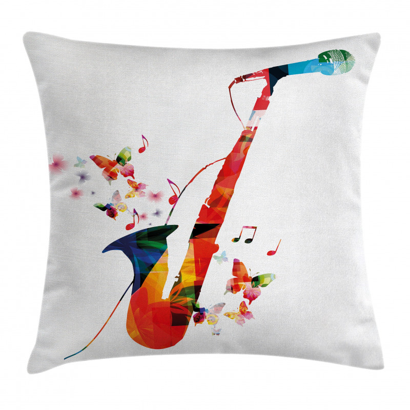 Butterfly Orchestra Jazz Pillow Cover