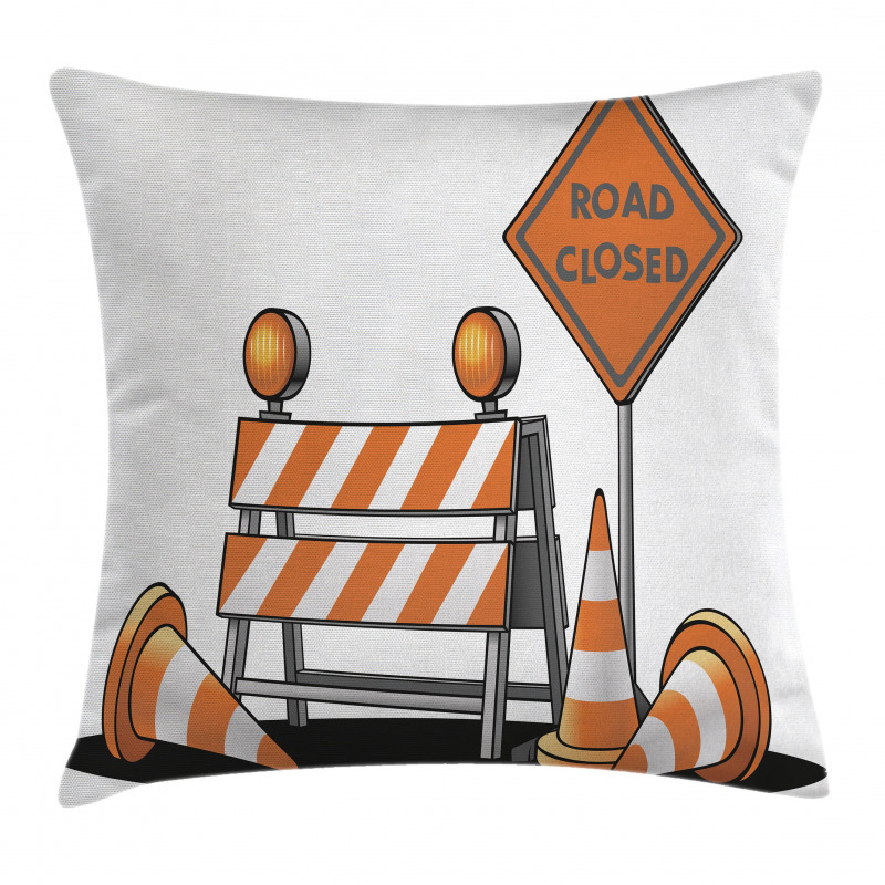 Traffic Warning Pillow Cover