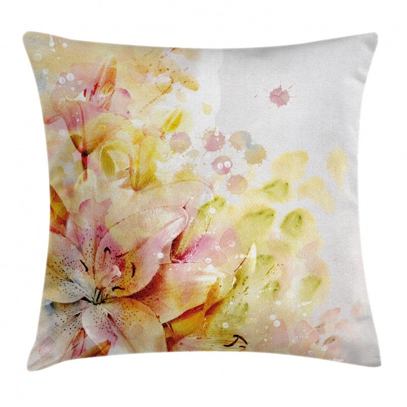 Lilies Flowers Buds Pillow Cover