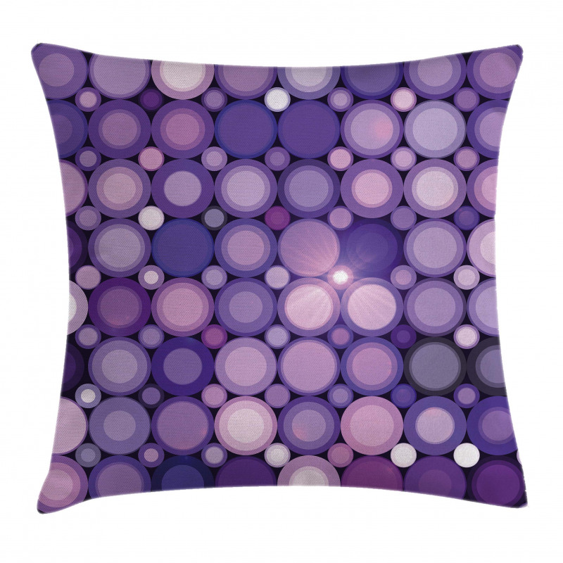 Geometric Violet Circles Pillow Cover