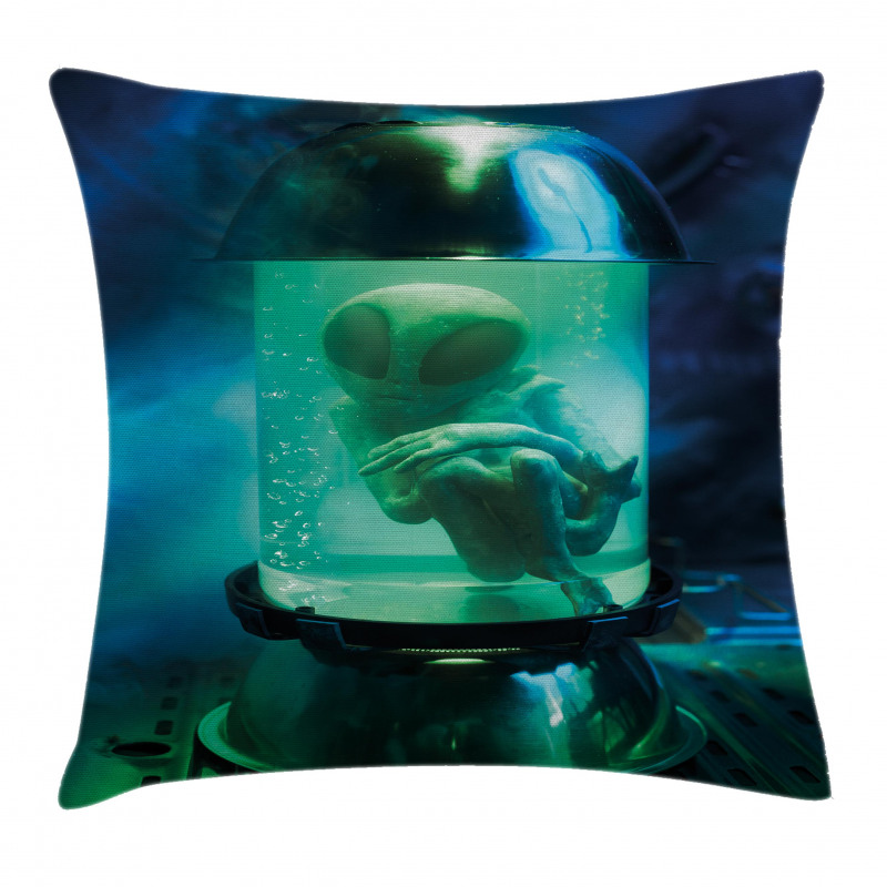 Martian UFO Alien Pillow Cover