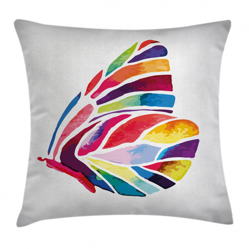 Colored Butterfly Pillow Cover