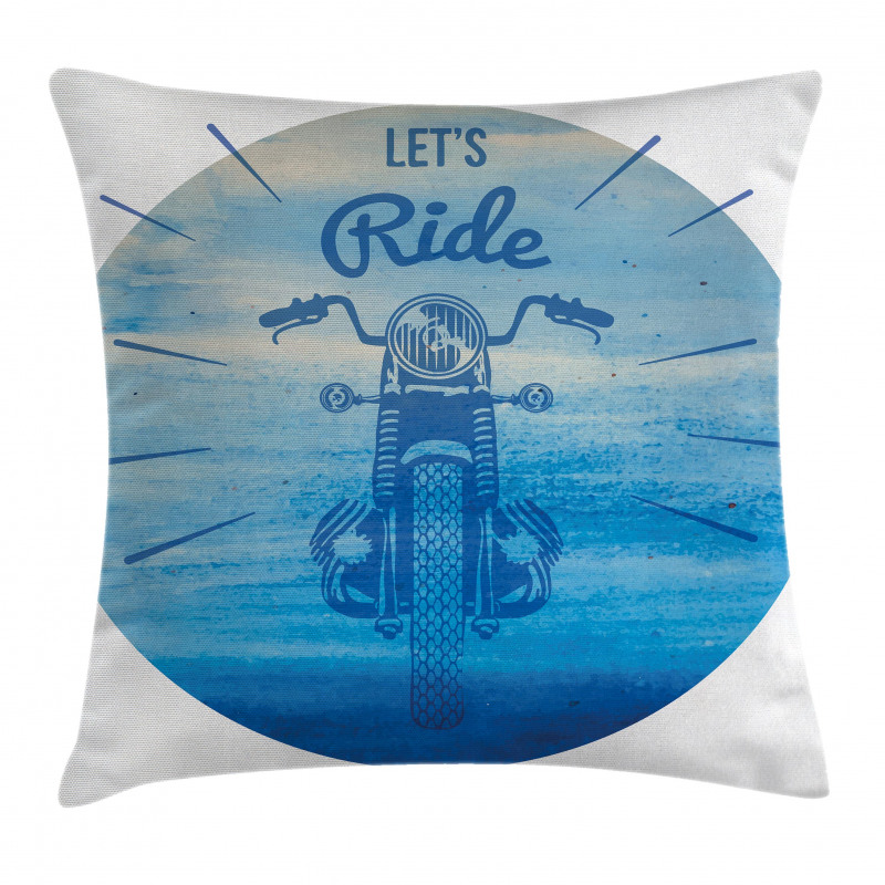 Vintage Motorcycle Pillow Cover