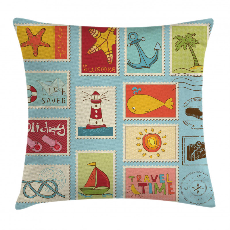 Nautical Theme Anchor Pillow Cover