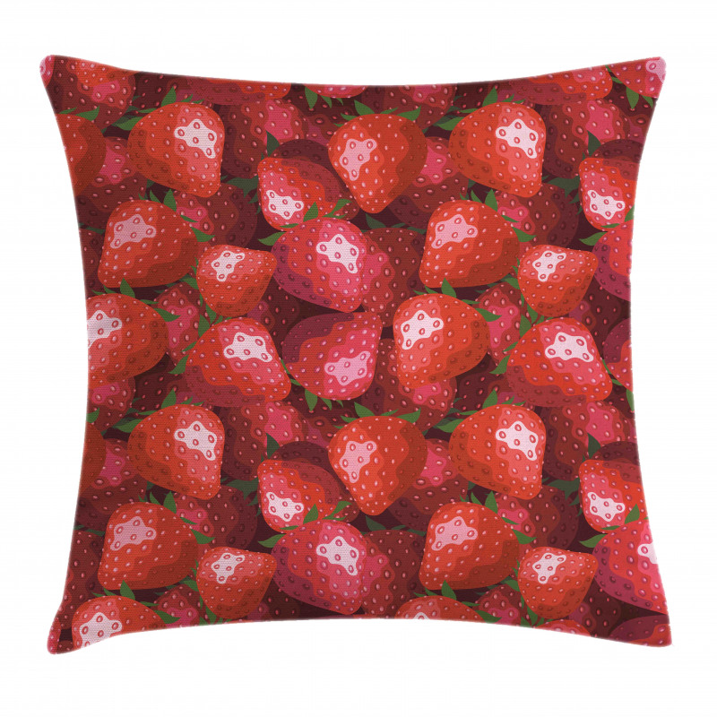 Strawberries Ripe Fruits Pillow Cover