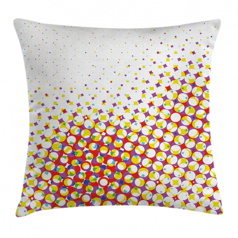 Colorful Halftone Effect Pillow Cover
