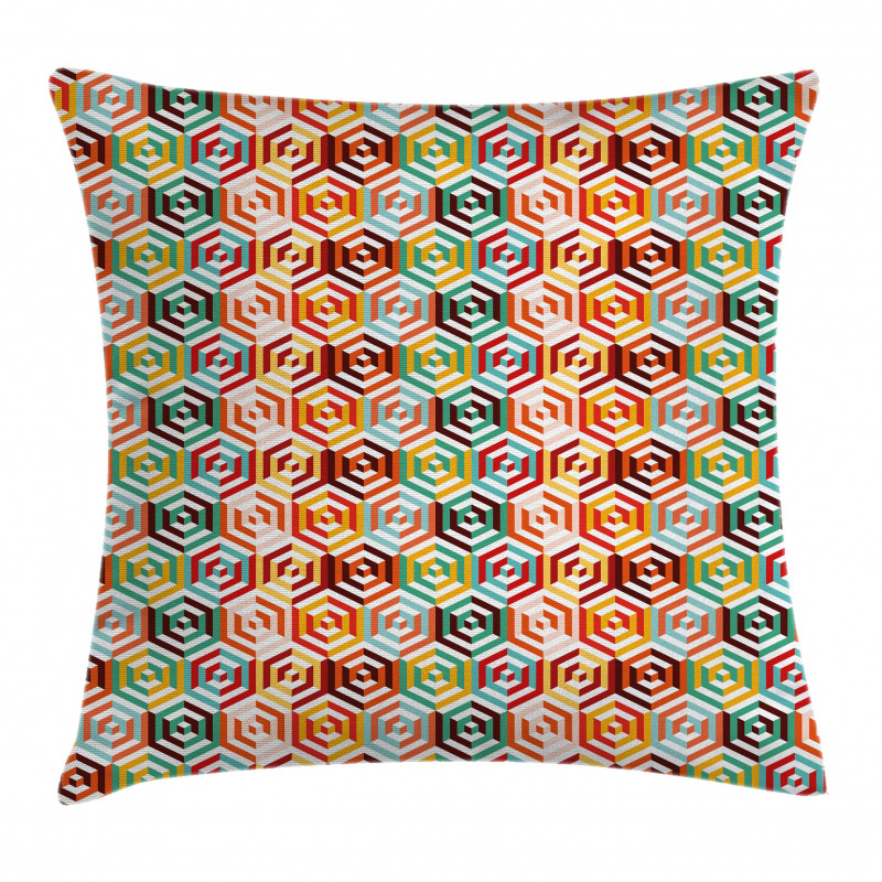 Hexagonal Shape Retro Pillow Cover