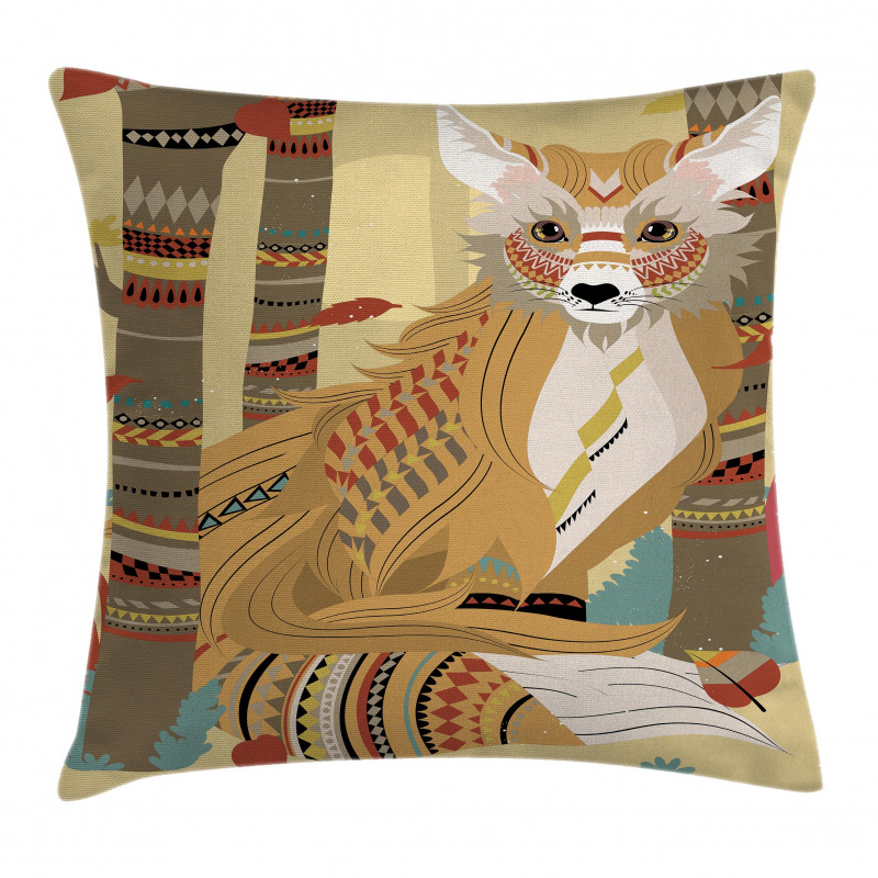 Fluffy Fox in the Forest Pillow Cover