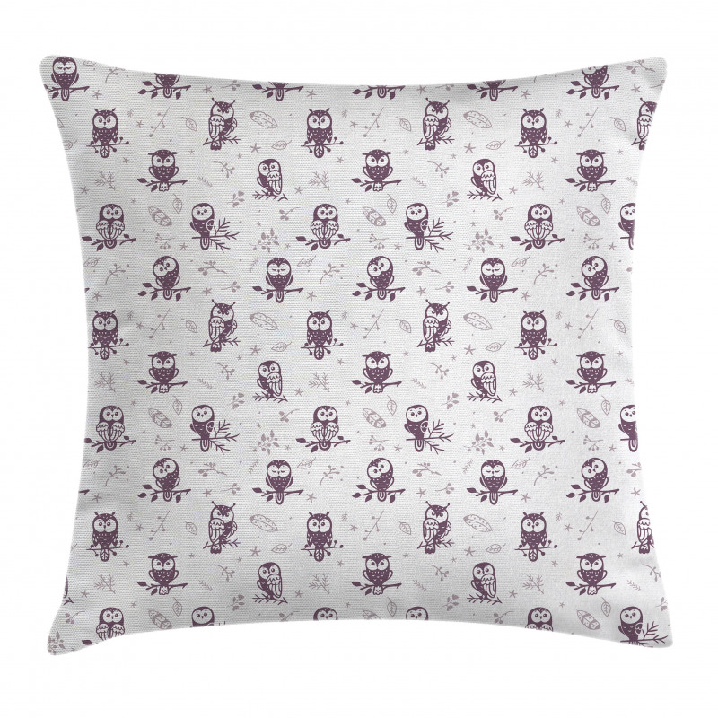Owls on the Branch Pillow Cover
