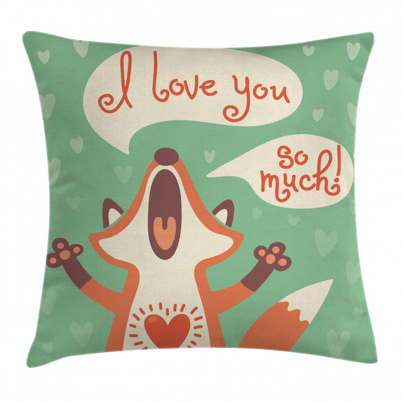 Fox Humor Romance Pillow Cover