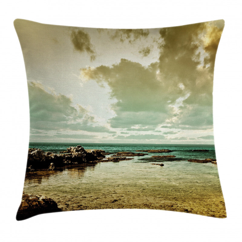 Ocean Island Scenery Pillow Cover