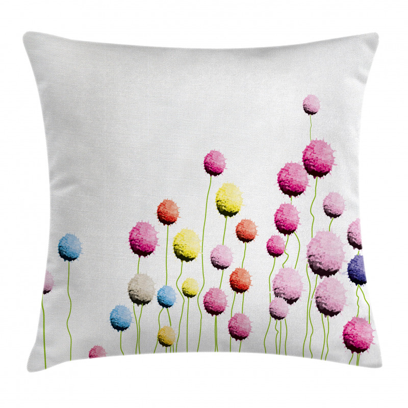 Amaranth Flower Pattern Pillow Cover