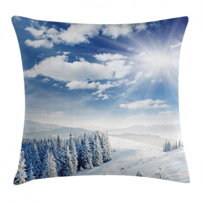 Idyllic Snow Mountain Pillow Cover