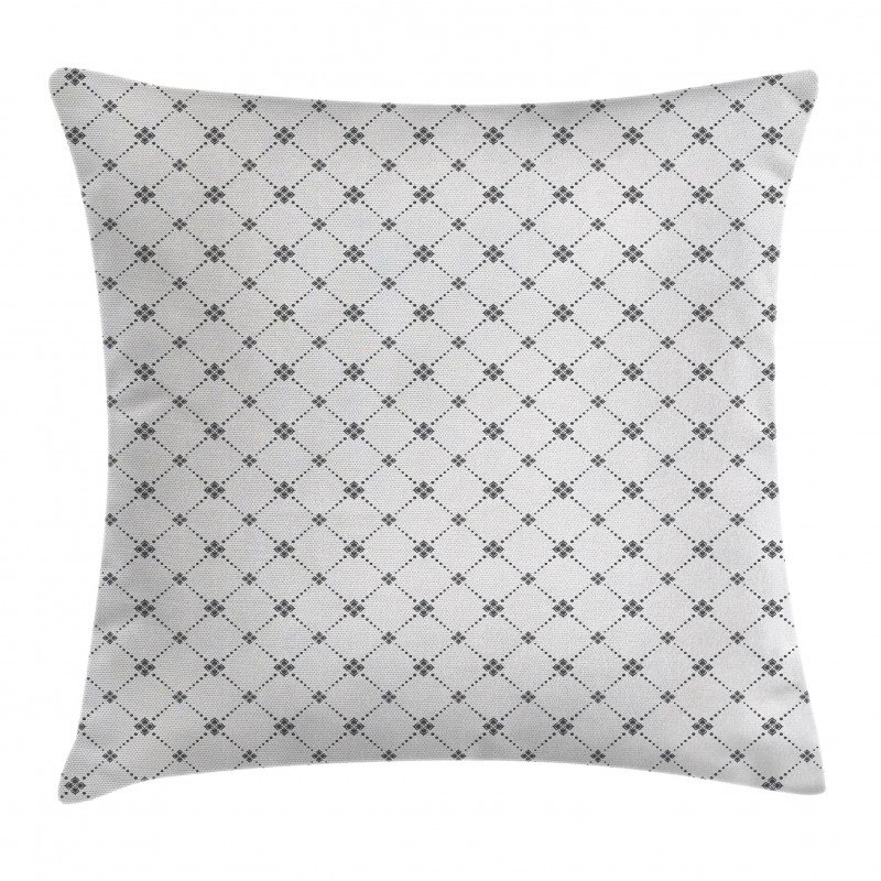 Dotted Modern Flowers Pillow Cover