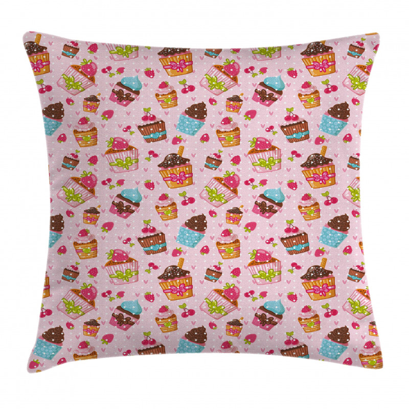 Kitchen Cupcakes Muffins Pillow Cover