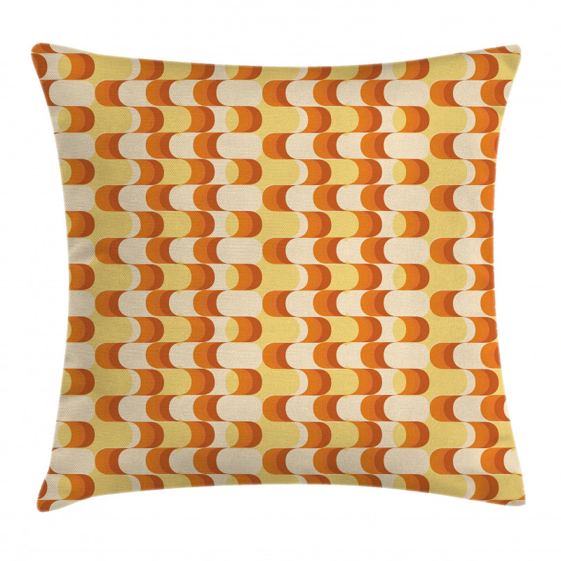 Wavy Pattern Half Moon Pillow Cover