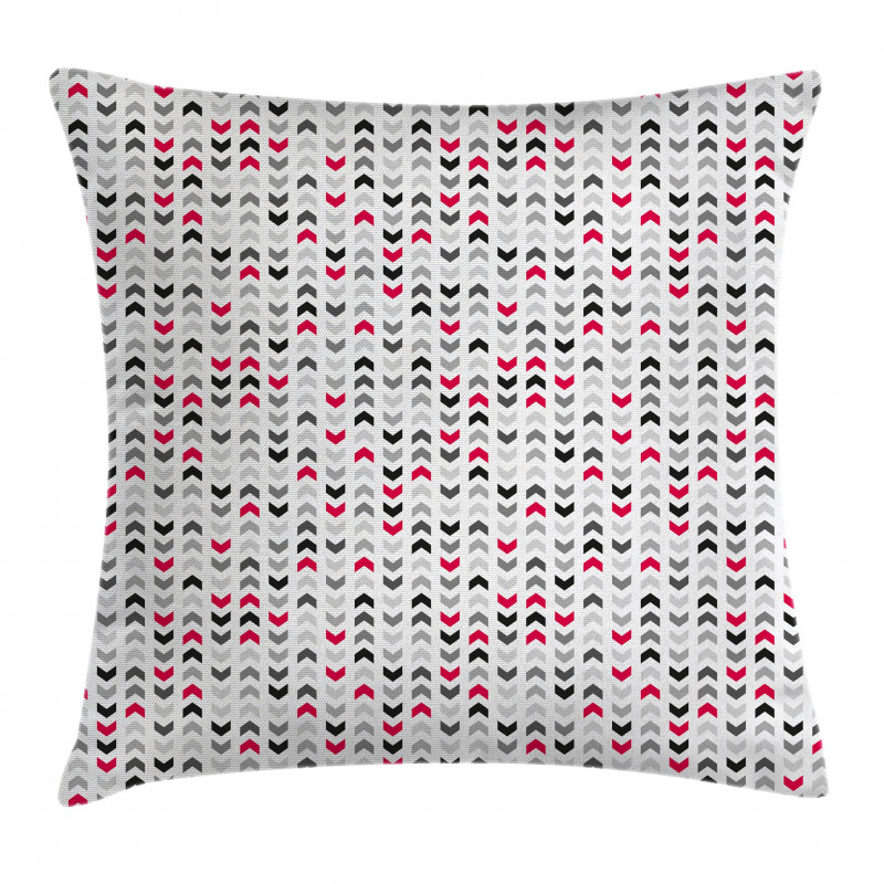 Red Zig Zags Chevron Pillow Cover