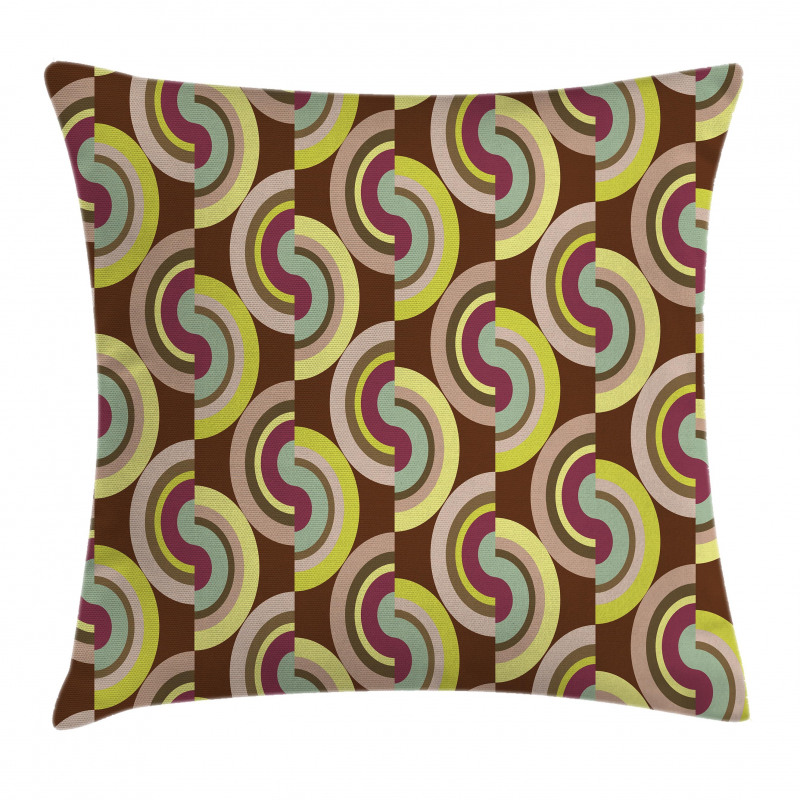 Vintage Colorful Rounds Pillow Cover