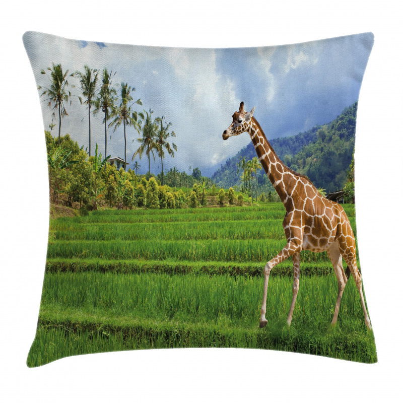 Tropical Wild Animals Pillow Cover