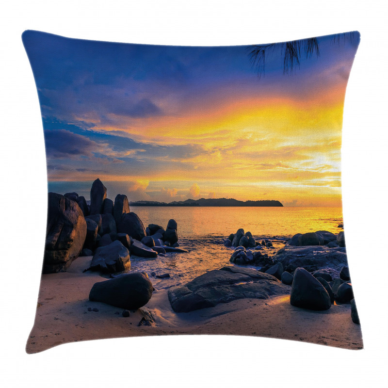 Horizon Sky Beach View Pillow Cover