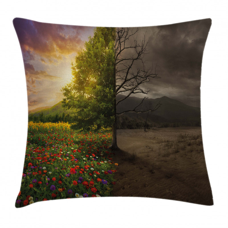 Life and Death Theme Pillow Cover