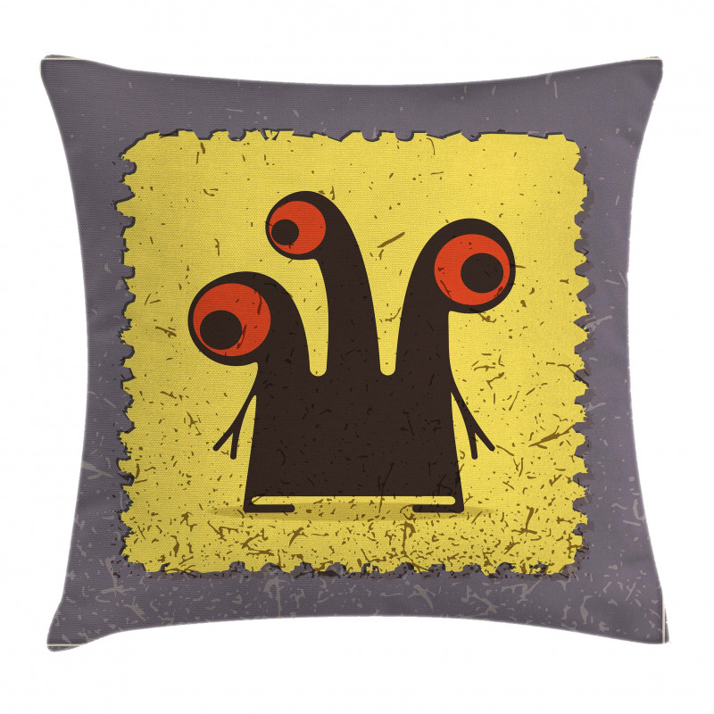 Trippy Creature Eyes Pillow Cover