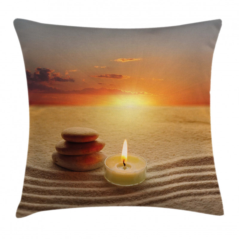 Meditation Yoga Candle Pillow Cover