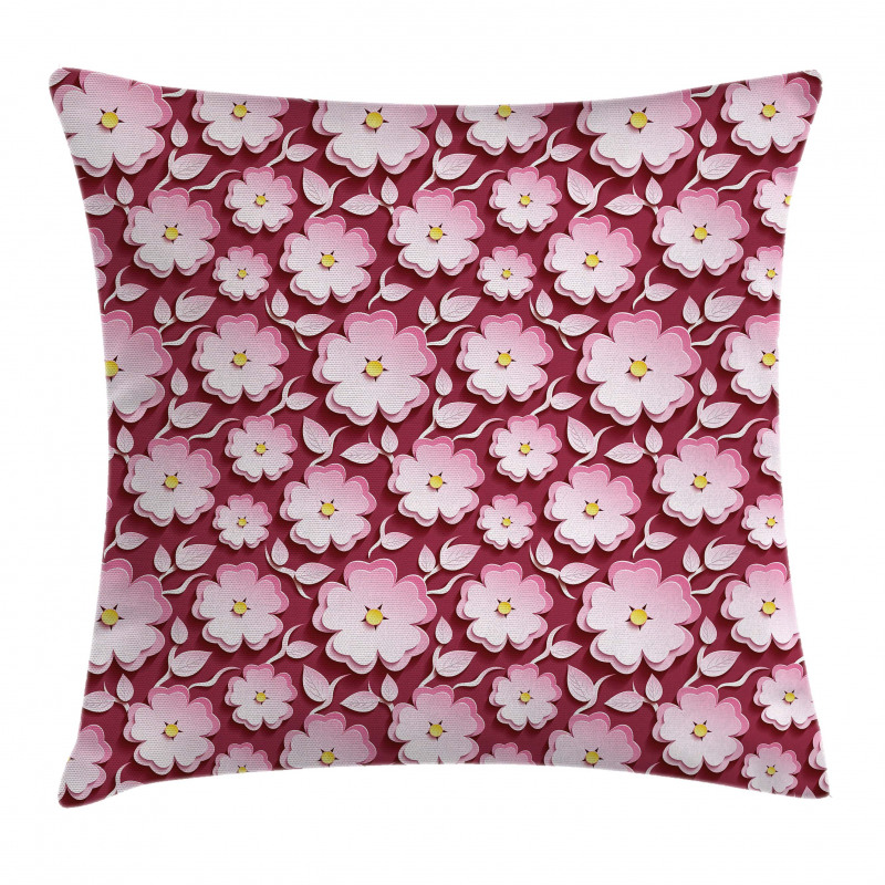 Petal of Japanese Cherry Pillow Cover