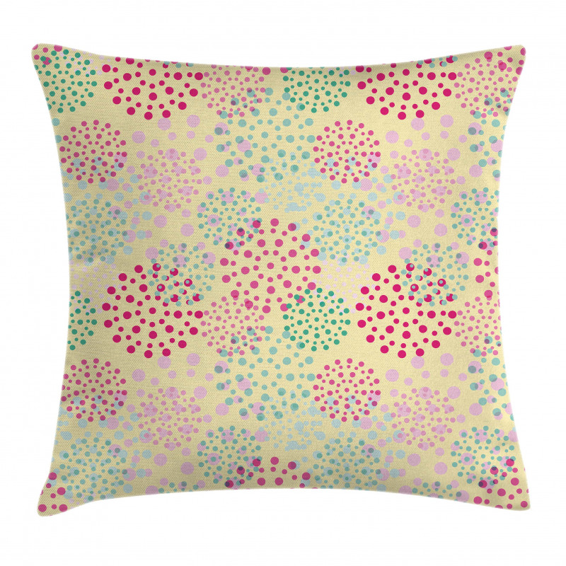 Flowers Polka Dots Pillow Cover