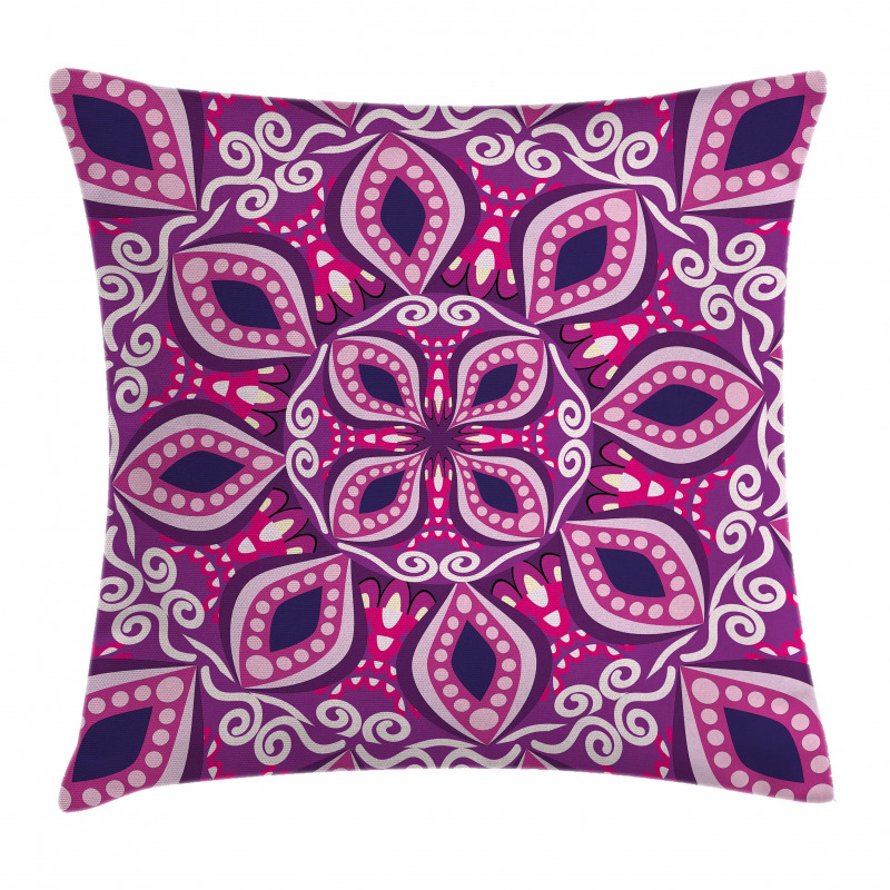 Lace Trippy Flowers Leaf Pillow Cover