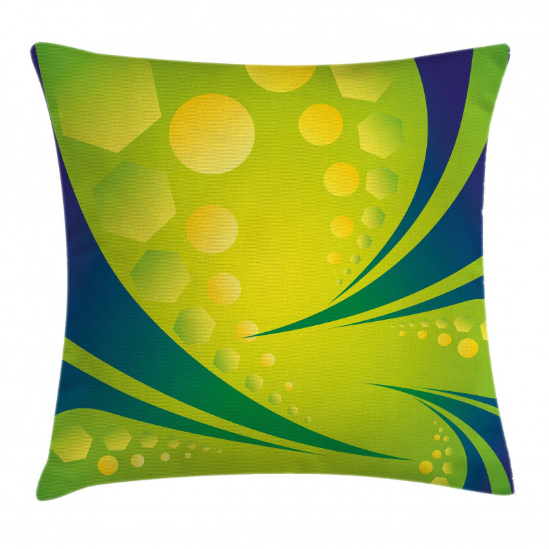 Geometric Green Blue Art Pillow Cover
