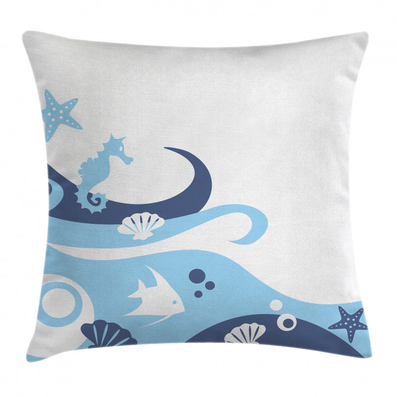 Deep Sealife Creatures Pillow Cover