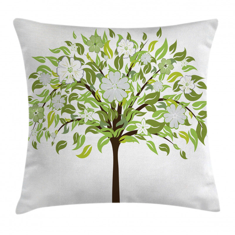 Summer Tree Blossoms Pillow Cover