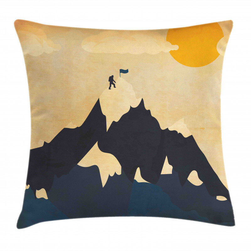 Man on the Mountaintop Pillow Cover