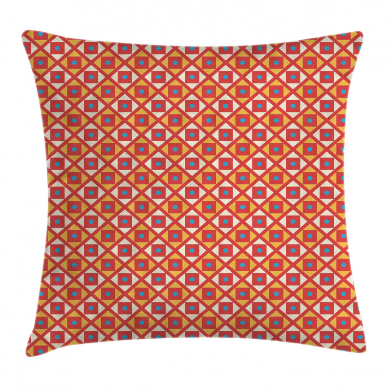 Dots Squares Checked Pillow Cover