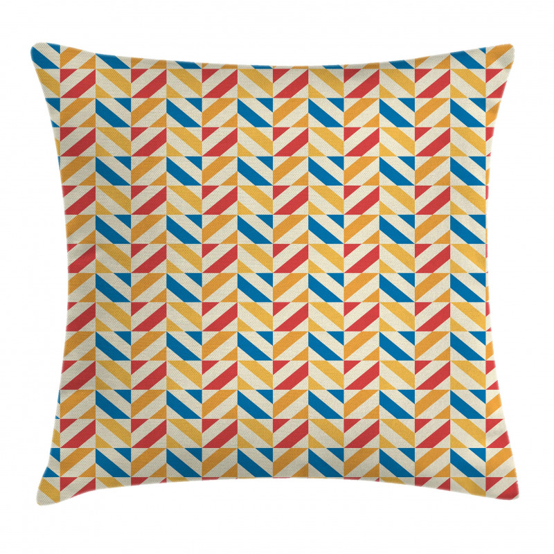 Diagonally Striped Squares Pillow Cover