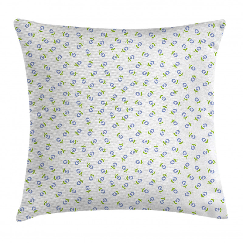Green Leaves Vintage Pillow Cover