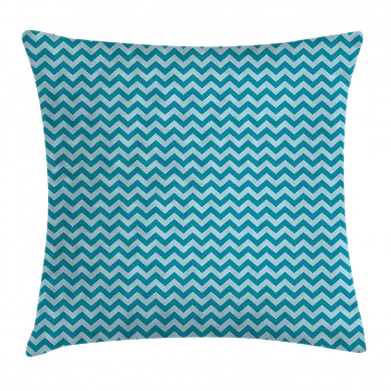 Sea Colored Zigzags Pillow Cover