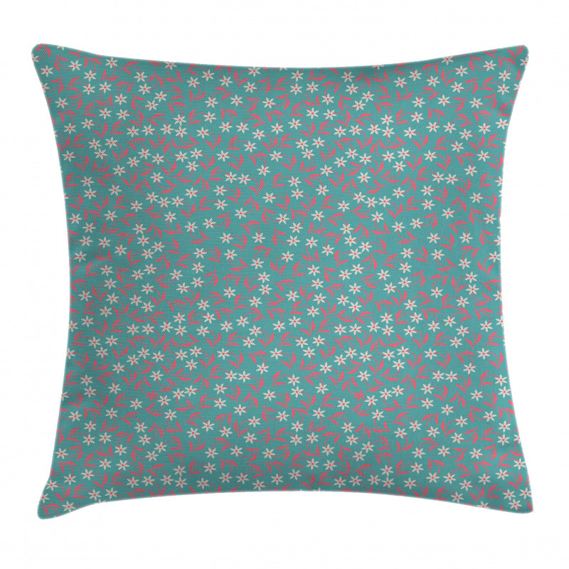 Daisies Pink Soft Branches Pillow Cover