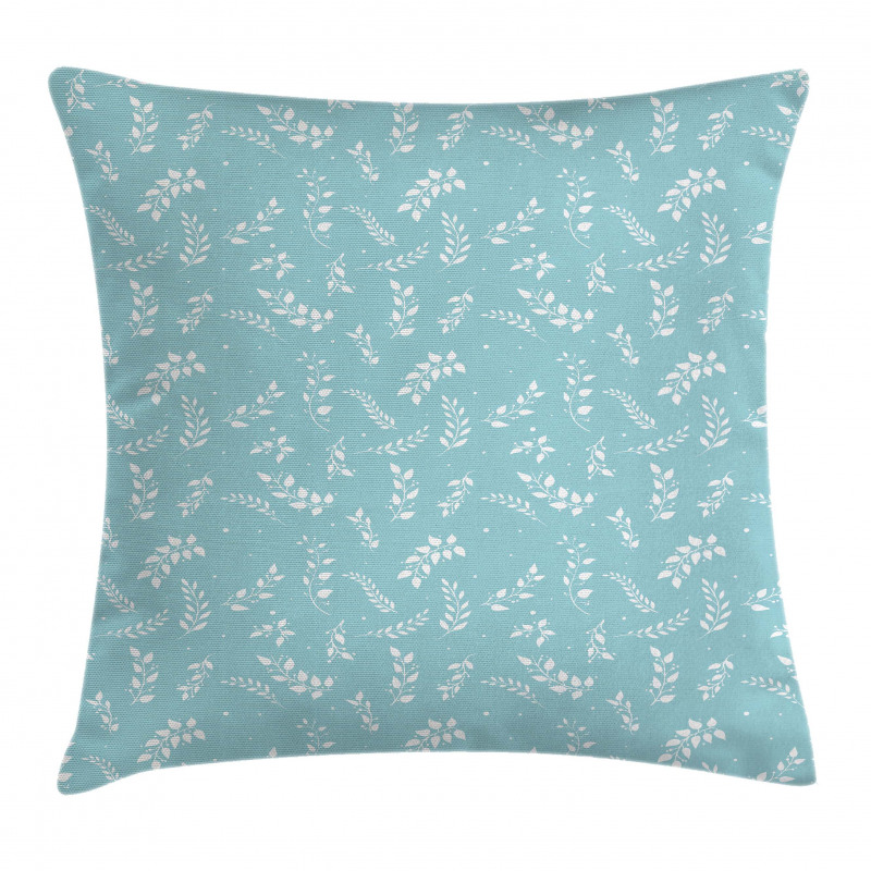 Blooming Twigs Leaves Pillow Cover