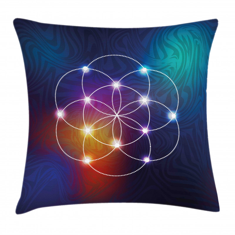 Circles Grid Esoteric Pillow Cover
