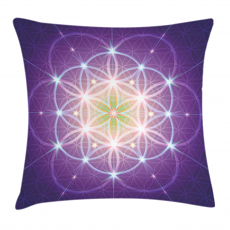 Sign of Cosmos Folk Pillow Cover