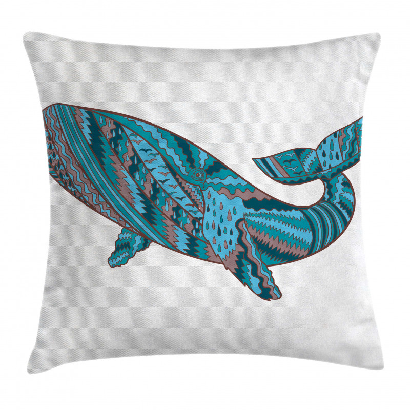 Humpback Whale Sea Pillow Cover