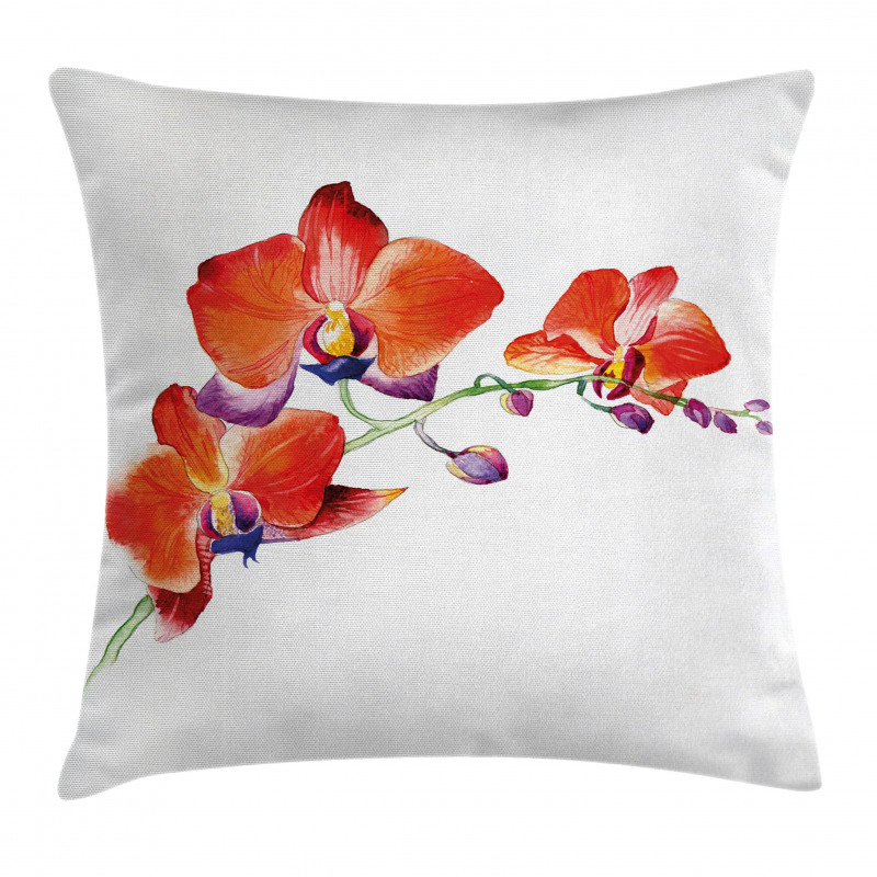 Orchid Branch Blooms Pillow Cover