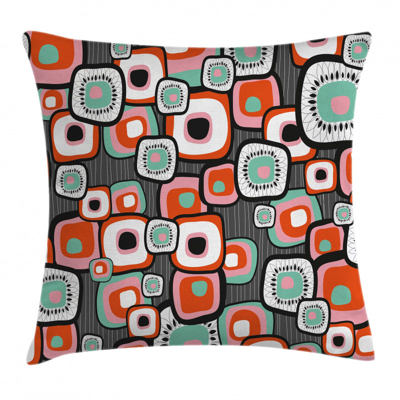 Funk Lava Flowers Forms Pillow Cover