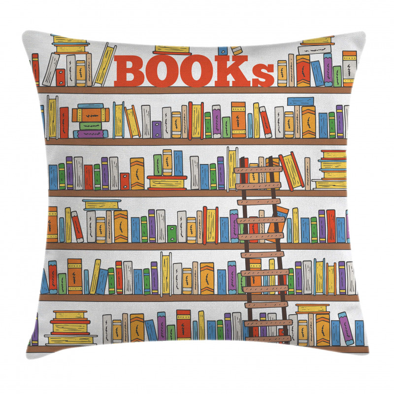 Library Ladder School Pillow Cover