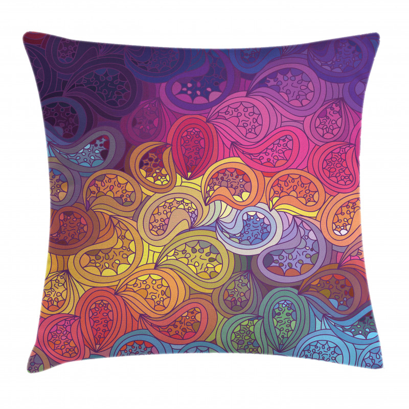 Leaf Shaped Wavy Boho Pillow Cover