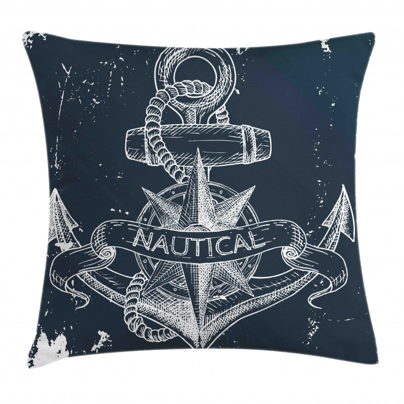 Knot Anchor Compass Pillow Cover