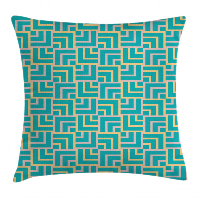 Art Deco Square Lines Pillow Cover