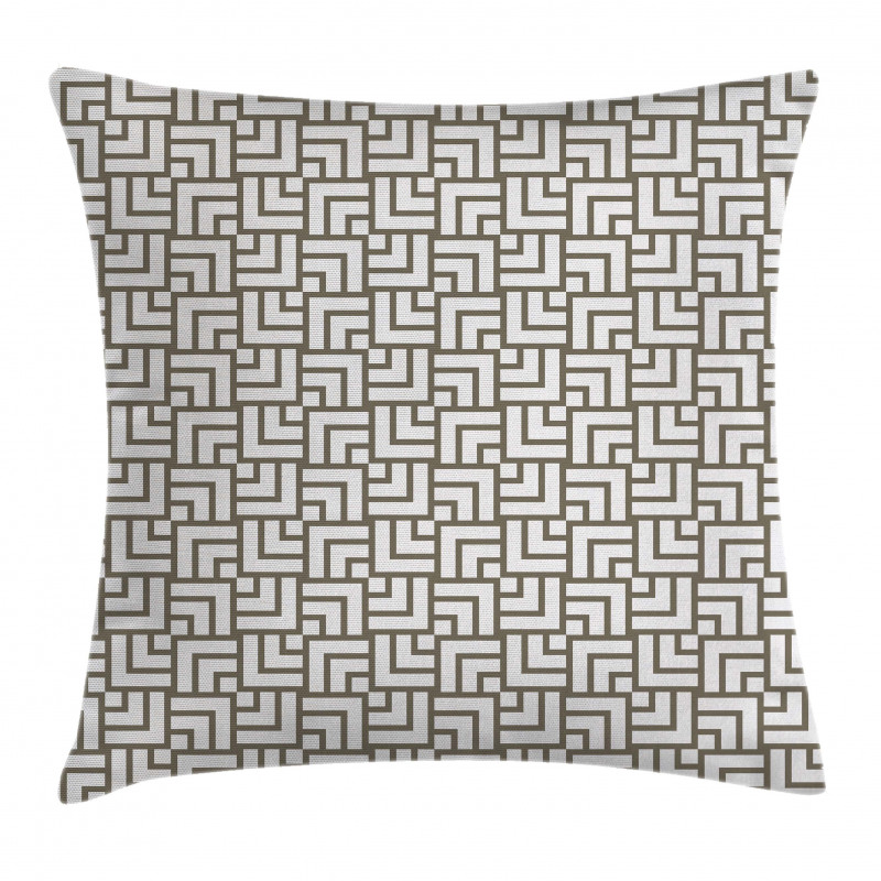 Vintage Maze Lines Pillow Cover